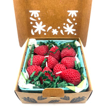Load image into Gallery viewer, Box of strawberry-shaped birthday candles
