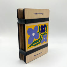 Load image into Gallery viewer, Pocket-sized flower press with black rubber bands by Blumenprese
