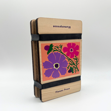 Load image into Gallery viewer, Pocket-sized flower press with black rubber bands by Blumenpresse 
