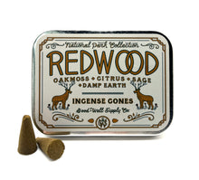Load image into Gallery viewer, Redwood incense cones from the National Park Collection of Good + Well Supply Co.
